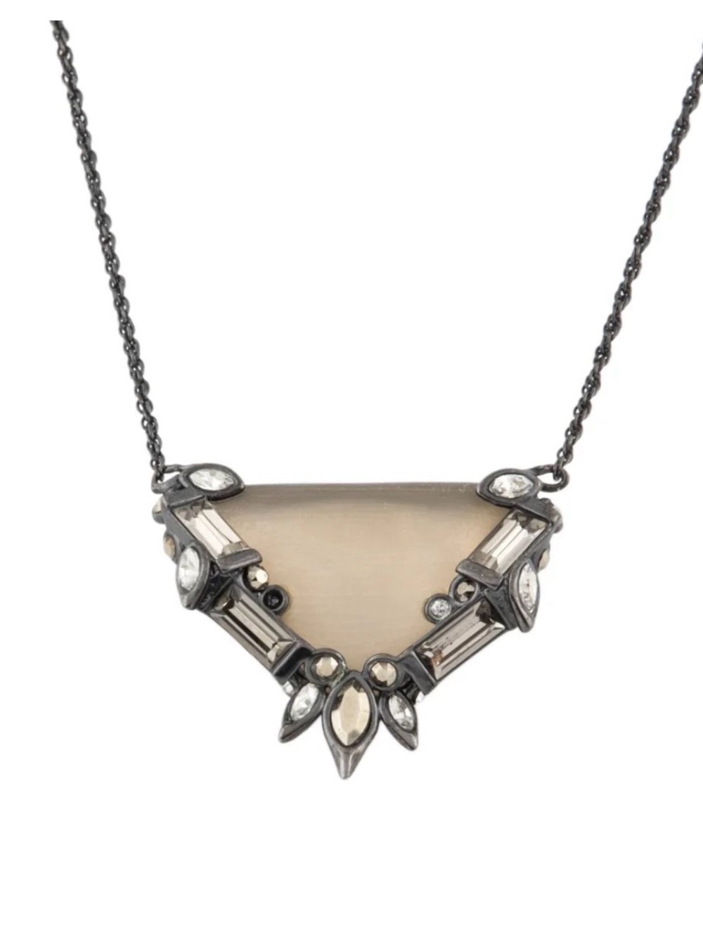 Alexis Bittar Lucite & Crystal Pendant Necklace - Picture 7 of 8
